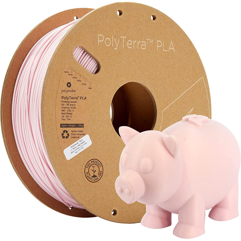 Filament PolyTerra PLA Rose Bonbon 1.75mm 1Kg - Letmeknow