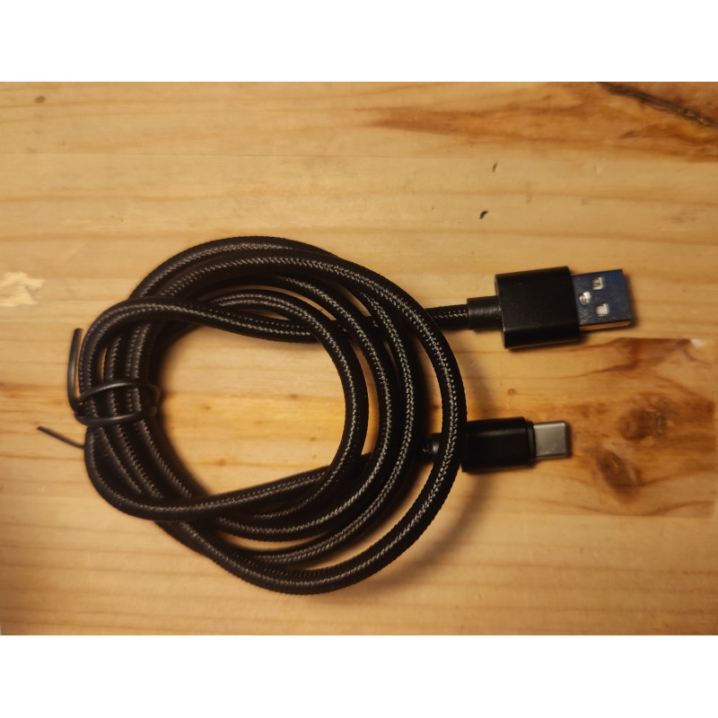 Cable USB-C Tresse Noir - Letmeknow