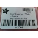 Led wearable sequin Blanc