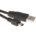 Cable USB A mâle vers mini USB B mâle