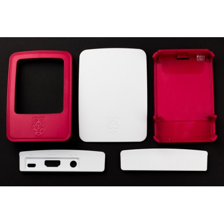 Boîtier pour carte de développement, Coffret officiel Raspberry Pi 3 modèle  A+ Plastique Rouge/Blanc