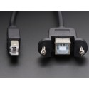 Câble USB pour montage sur panneau B Mâle à B Femelle