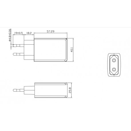 Alimentation - Chargeur USB type C 5V 3A & Câble USB C - Letmeknow