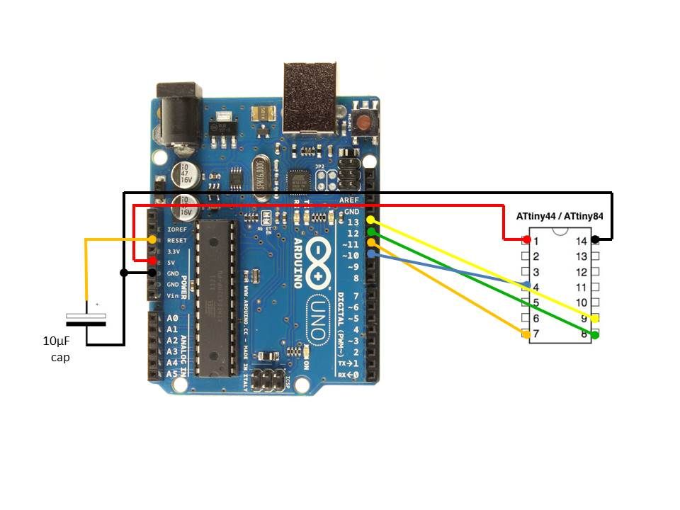 Programmation d'un Attiny84 avec Arduino - Letmeknow
